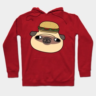 Hamburger Pug Face Hoodie